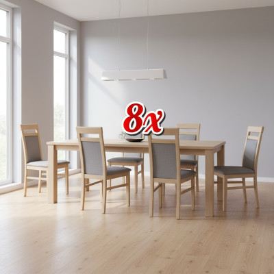 Garnituuri Luxus-uusi nojatuoli 8x tuolia istuin Design Lounge-ruokailuryhmä