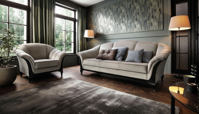 Sohvat 3 istuttavaa 230 x 92 cm Designer-moderni tyylinen huonekalu pehmeä sohva
