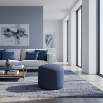 Moderni pyöreä jakkara Designer jakkara Jalkajakkara Sivupöytäjakkara Chaise Longue -tyyppinen jakkara Pehmustettu jakkara