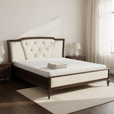 Kaksoisvuode Sänky Sängyt Design Hotelli Luksus Pehmustettu Avioliitto Puu 180 x 200 cm Huonekalut Uusi