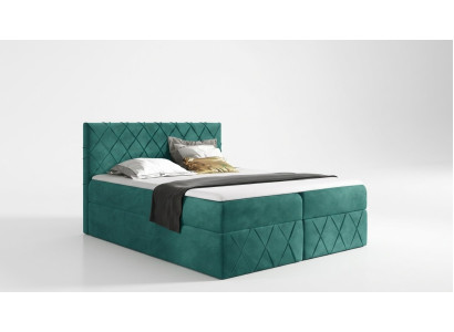 Luxus-designerverhoiltu sänky sänky vuode design-sänky UUSI 160x200cm Boxspring uusi