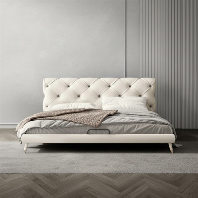180x200 cm sängyt makuuhuone tekstiili kangas sänky Chesterfield-malli luksus