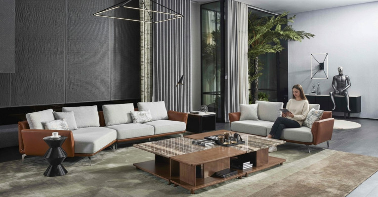 Kulmasohva Asuinalue Sofa Istuinkalusto L-muotoinen Pehmuste Istuimet Design Garnituuri Nahka