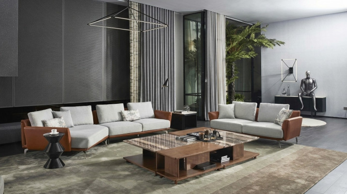 Kulmasohva Asuinalue Sofa Istuinkalusto L-muotoinen Pehmuste Istuimet Design Garnituuri Nahka