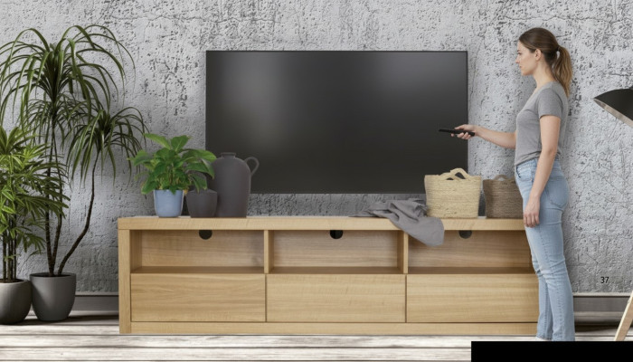 Suunnittelu rtv tv Tarjoilukaappi Lipasto Sivupöytä Matala Hylly Luxus Olohuone Levykaappi