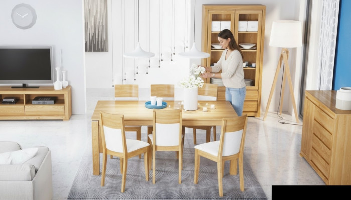 Ruokapöytä Puu Pöydät Olohuone Ruokailuhuone Pöytä Massiivipuu 200x90cm Ruokapöydät Massiivi