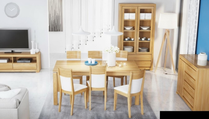 Ruokapöytä Puu Pöydät Olohuone Ruokailuhuone Pöytä Massiivipuu 200x90cm Ruokapöydät Massiivi