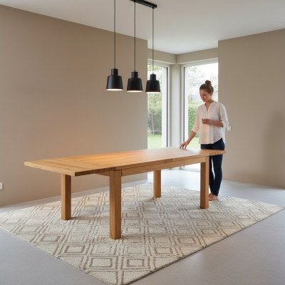 Ruokapöytä Kokoustyöpöytä Puupöytä Pöydät Pöytä Massiivikaluste Ruokailuhuone 80x80 cm