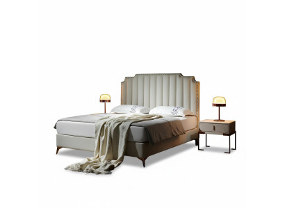 Bett 180x200 cm Nahka Makuuhuonekalut Luksus Modernit Sängyt Hotellikalut Uusi