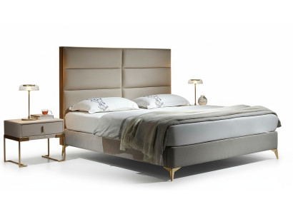 Bett 2x yöpöytä 3-osainen makuuhuonekokonaisuus design-luksus makuuhuone hotellihuonekalut