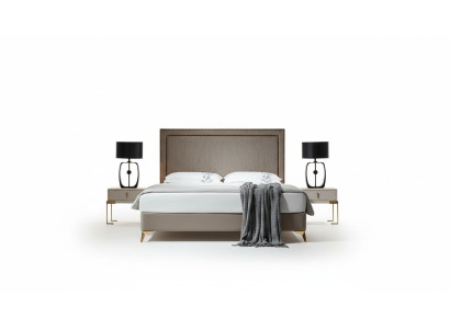 Bett 3-osainen makuuhuonekokonaisuus Design-luksus makuuhuone Hotellihuonekalu 2x yöpöytä