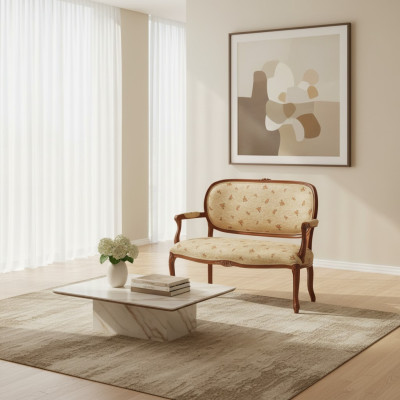 Design Kaksipaikkainen sova Luxury sohvat Sohva 2-paikkainen sohva Tekstiili Italialaiset huonekalut Uusi
