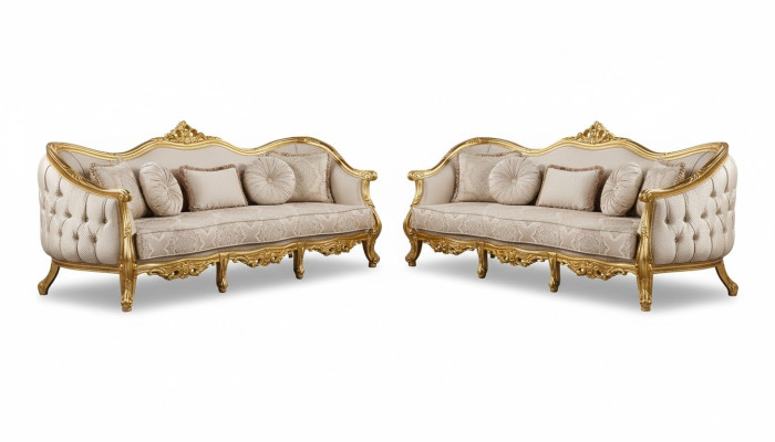 Sofagarnituuri 3+3 Istuttava sofa sofat nojatuoli istumisgarnituuri kangas olohuone barokki