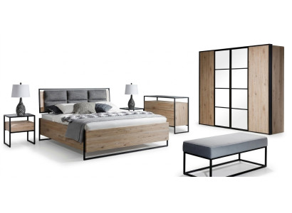 Yöpöytä Ruskea Puu Huonekalut Design Makuuhuonekalut Art déco Uusi