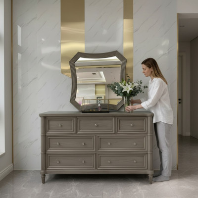 Loistokori Peili-tyylinen Design Huonekalut Moderni Makkariokori Uusi ruskea