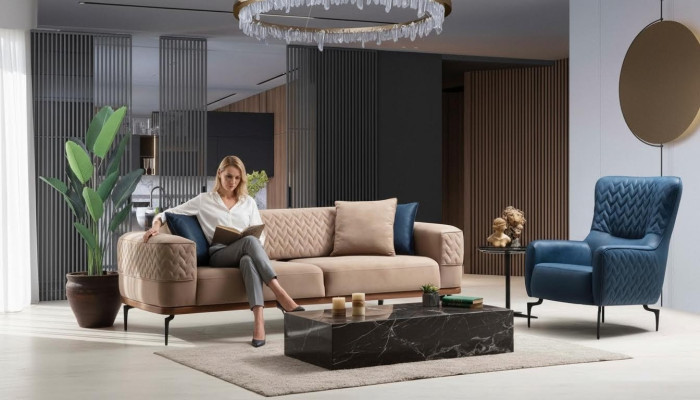 Sofagarnituuri Sofa Luxus Garnituuri Sojat Nojatuoli 3+1 Istuttava Moderni Set Design Ryhmä