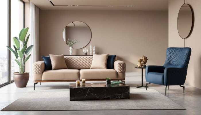 Sofagarnituuri Sofa Luxus Garnituuri Sojat Nojatuoli 3+1 Istuttava Moderni Set Design Ryhmä