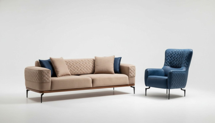 Sofagarnituuri Sofa Luxus Garnituuri Sojat Nojatuoli 3+1 Istuttava Moderni Set Design Ryhmä