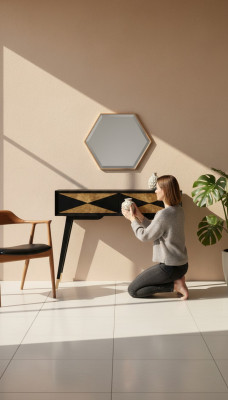 Konsolipöytä Pöytä Konsoli Lipasto Asetuspöytä Puu Moderni Luksus Kulta Design