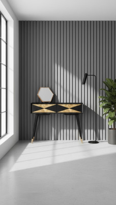 Konsolipöytä Pöytä Konsoli Lipasto Asetuspöytä Puu Moderni Luksus Kulta Design