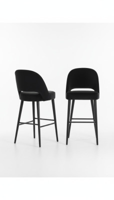 Baarituoli Jakkara Baarituoli Tuoli Moderni Polyesteri Musta Kangas Puu Design Uusi
