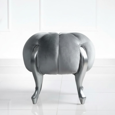 Luxus Jakkara Jalkajakkara Polyester Olohuone Istuma Kangas Harmaa Luxus Penkki Sametti