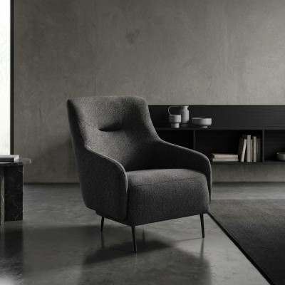 Sessel-korvatuoli Modern kangas Olohuone Polyester Harmaa Design Istuin Uusi