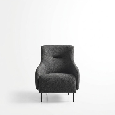 Sessel-korvatuoli Modern kangas Olohuone Polyester Harmaa Design Istuin Uusi