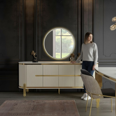 Luxus Sideboard Kommode Holz Anrichte Schrank Esszimmer Modern Weiß