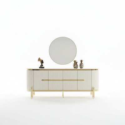 Luxus Sideboard Kommode Holz Anrichte Schrank Esszimmer Modern Weiß