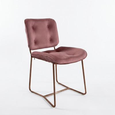 Rosa Nukketuoli Designer Yksistuoli Pehmustettu tuoli Metallituoli