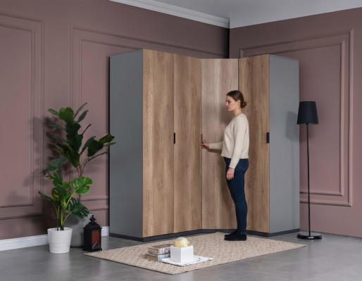 Vaatekaappi nuorisonhuone ruskea kaapit huonekalut design uusi makuuhuone