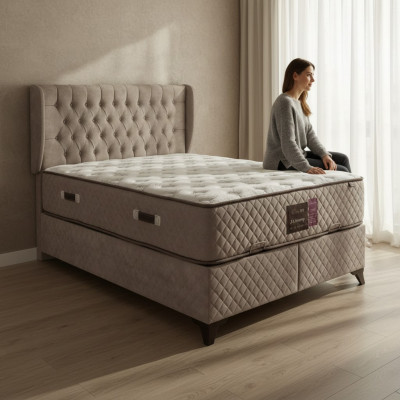 Bett Chesterfield makuuhuoneen sängyt tekstiili 180x200 cm sisältäen patjan