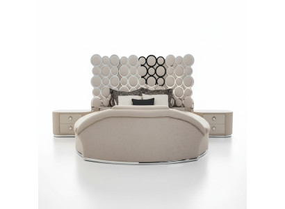 Makuuhuoneen sänky 2x yöpöytää Luxury Sänky Set Kokonainen Design Huonekalut