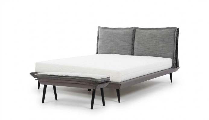 Bett Grau Kaunis Design Moderni Luksus Sängyt Makuuhuone Elegantti Huonekalut
