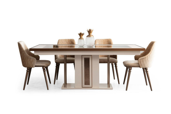 Luxusnoja Modernit tuolit Nojatuoli Pehmuste Metalliset Puuvilla Tekstiili Uusi Beige