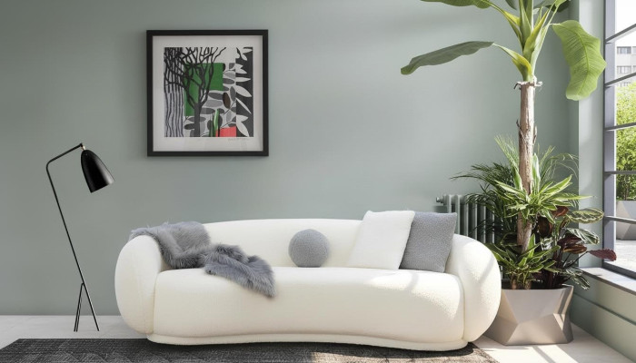 Olohuoneen kolmen hengen sohva Design-huonekalut sisustus pehmusteet sohvat