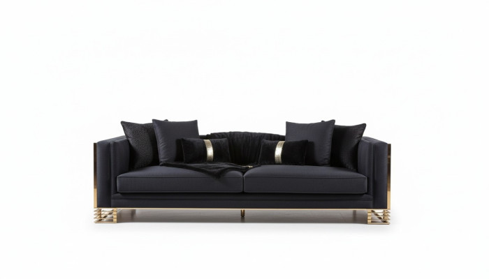 Sofagarnituuri Sofa Luxus Nojatuoli 3+1-paikkainen sohvapöytä Sivupöytä Sarja 4-osainen