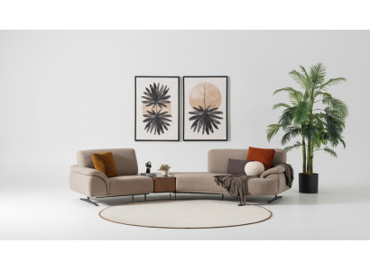 Olohuoneen designsofa 5 istuinpaikkaa tekstiilivuodesohva täysverhoiltu sohva uusi ruskea