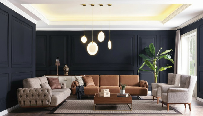 Sohvaryhmä 4-osainen Sohva Huonekalu Ryhmä Design Chesterfield