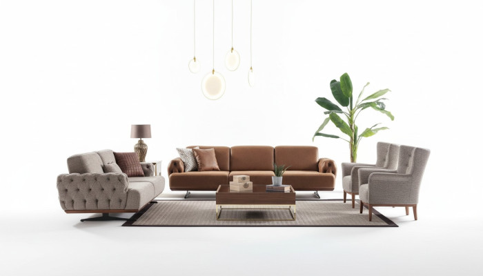 Sohvaryhmä 4-osainen Sohva Huonekalu Ryhmä Design Chesterfield