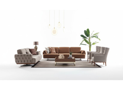 Sohvaryhmä 4-osainen Sohva Huonekalu Ryhmä Design Chesterfield