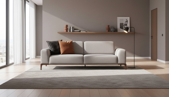Olohuoneen 3-paikkainen sohvajakausi moderni design harmaa