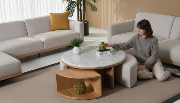 Olohuone sohvapöytä pöytä design huonekalu luksus sisustus moderni