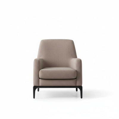 Olohuoneen nojatuoli designsoiva luksus istuin moderni ruskea puu tekstiili
