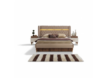 Vuodepääty Suunnittelu Luksus Kaksois Hotelli Chesterfield Puu Huonekalut Uusi