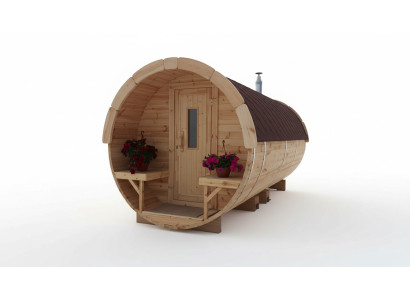 Sauna Saunafass Ulkosauna Puutarhasauna 590 x Ø 2,27 m Saunafass Rakennussarja