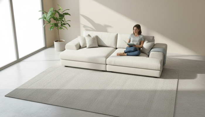 Sohva 3-paikkainen olohuoneen design isohko sohva 260 cm harmaa