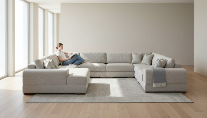 Sofa Couch Design Luxus Wohnzimmer Ecksofa Möbel U Form Wohnlandschaft