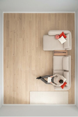 Kulmasohva L-muoto 365x170 beige sohva sohvatyylinen kulmasohva huonekalut kangas
